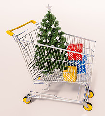 Image showing Family Christmas Shopping