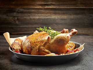 Image showing whole roasted chicken