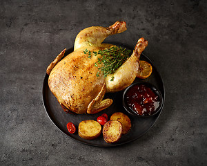 Image showing whole roasted chicken