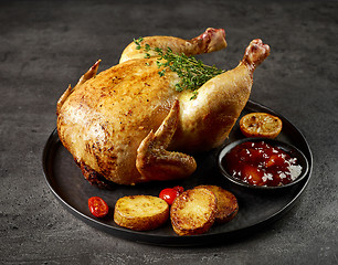 Image showing whole roasted chicken