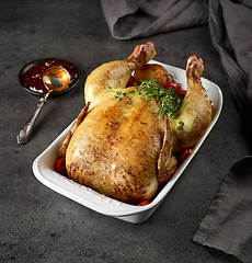 Image showing whole roasted chicken