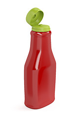 Image showing Open ketchup bottle