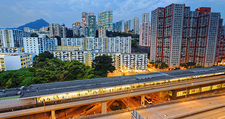 Image showing kwun tong downtown at night