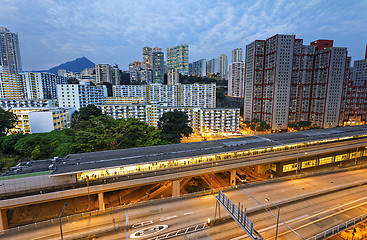 Image showing kwun tong downtown at night