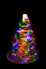 Image showing christmas tree from the light