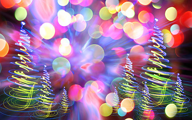 Image showing xmas color forest