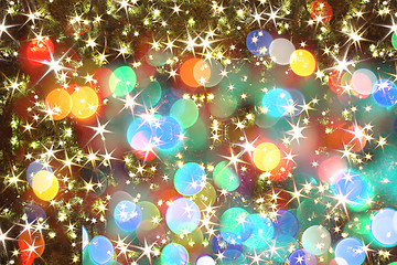 Image showing abstract christmas color lights background