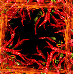 Image showing chili isolated on the black