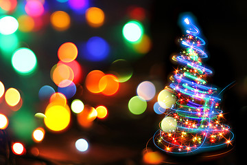 Image showing christmas tree in the night