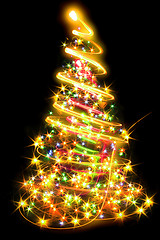 Image showing xmas tree in the night