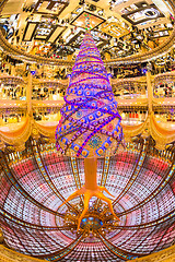 Image showing Galeries Lafayette warehouse upside down, Paris, France.