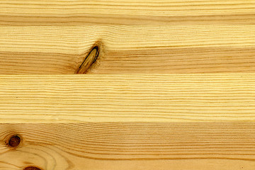 Image showing close-up of a plank of pine wood