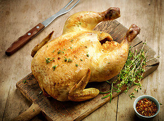 Image showing whole roasted chicken