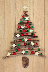 Image showing Driftwood Christmas Tree on Oak