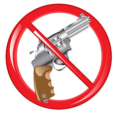 Image showing Sign prohibiting weapon