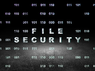 Image showing Protection concept: File Security in grunge dark room