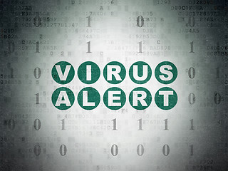 Image showing Security concept: Virus Alert on Digital Data Paper background