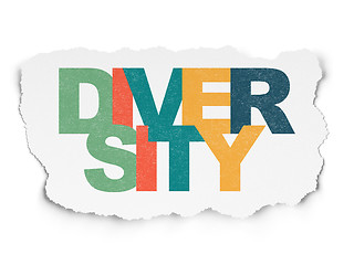 Image showing Business concept: Diversity on Torn Paper background
