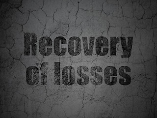 Image showing Money concept: Recovery Of losses on grunge wall background
