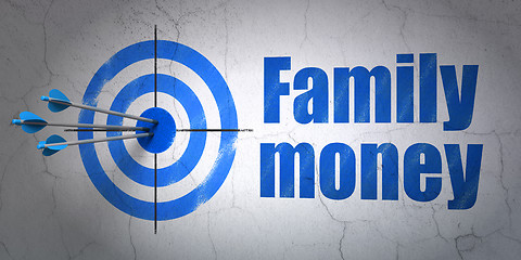 Image showing Currency concept: target and Family Money on wall background