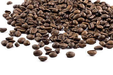 Image showing nice browne coffee beans isolated on white background