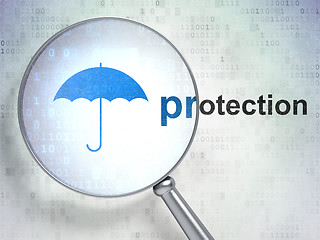 Image showing Privacy concept: Umbrella and Protection with optical glass