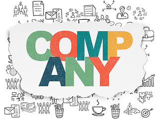 Image showing Finance concept: Company on Torn Paper background