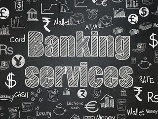 Image showing Banking concept: Banking Services on School board background