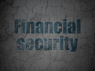 Image showing Safety concept: Financial Security on grunge wall background