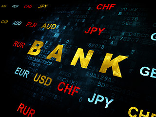 Image showing Money concept: Bank on Digital background