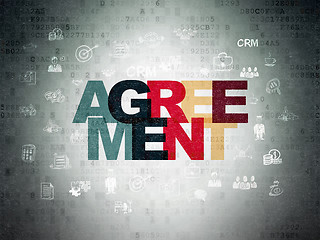 Image showing Finance concept: Agreement on Digital Data Paper background