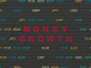 Image showing Currency concept: Money Growth on wall background