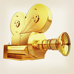 Image showing Old camera. 3d render. 3D illustration. Vintage style.