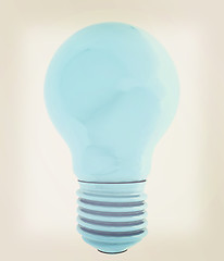 Image showing 3d bulb icon. 3D illustration. Vintage style.