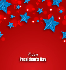 Image showing Abstract Stars Background for Happy Presidents Day of USA