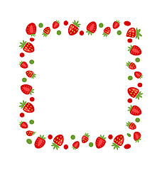 Image showing Sweet Frame Made of Strawberry