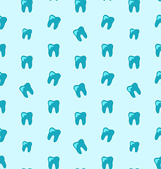 Image showing Seamless Texture with Tooth, Health Care Background