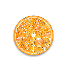 Image showing Photo Realistic Slice of Orange