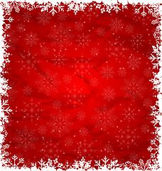 Image showing Christmas Border Made in Snowflakes