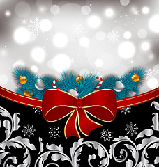 Image showing Christmas traditional background with decoration