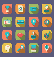 Image showing  Flat Colorful Icons of Web Design Objects