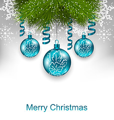 Image showing Christmas Greeting Card with Traditional Adornment