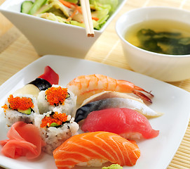 Image showing Sushi lunch