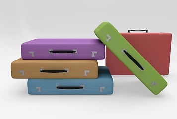 Image showing color elegant suitcases