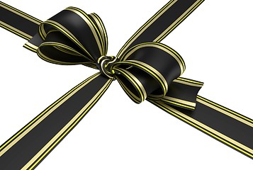 Image showing black ribbon and bow