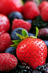 Image showing Assorted fresh berries