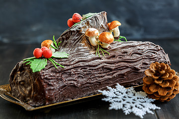 Image showing Cake Christmas log.