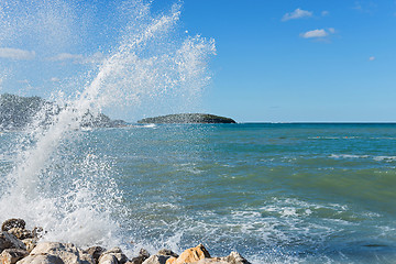 Image showing Water splashes in Istria, Croatia