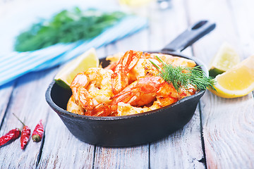 Image showing fried shrimps