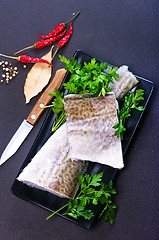 Image showing raw fish fillet